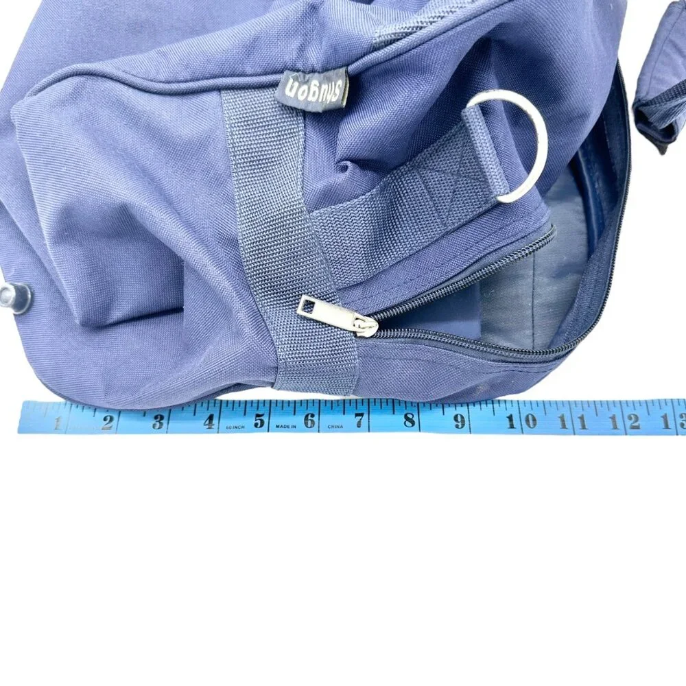 Shugon Blue Travel Duffel Bag Detachable Strap Multiple Compartments 19x11x9